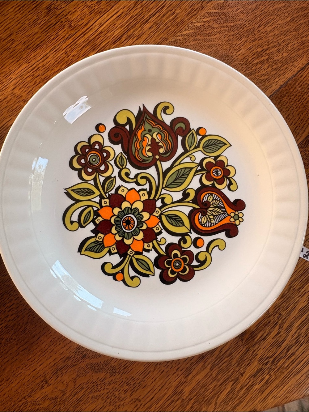 Vintage Set of 4 “Tanya” pattern Ironstone Dinner Plate retro Floral Motif